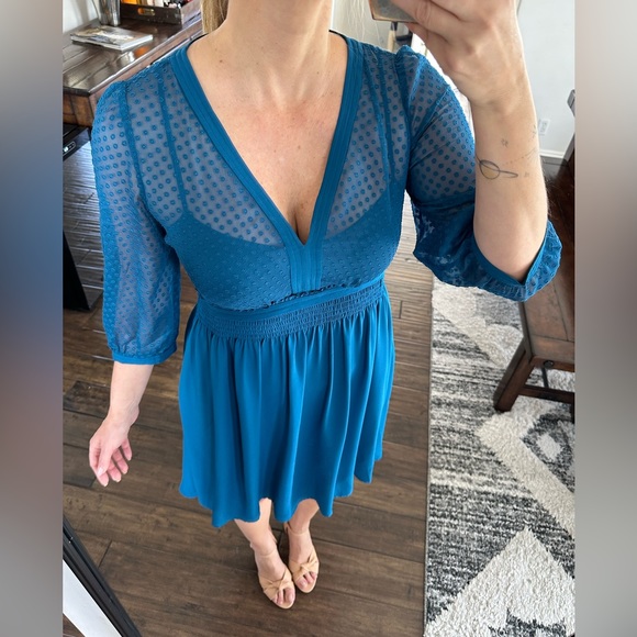 Anthropology HD in Paris Royal Blue Dress Size 8 NWT - Picture 3 of 11